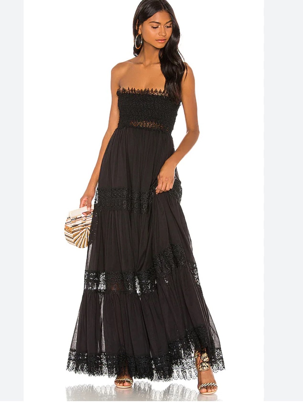 Charo Ruiz Black Strapless Zoe
Dress size:L